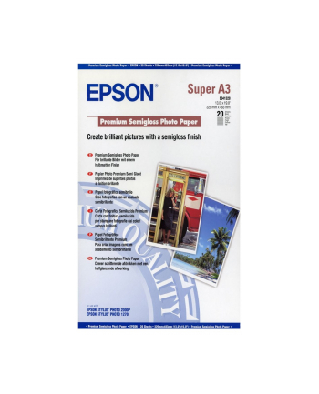Papier Epson Premium Semigloss Photo | 251g | A3 Plus | 20ark