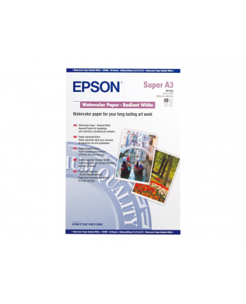 Papier Epson Watercolour Radiant White | 190g | A3  | 20ark