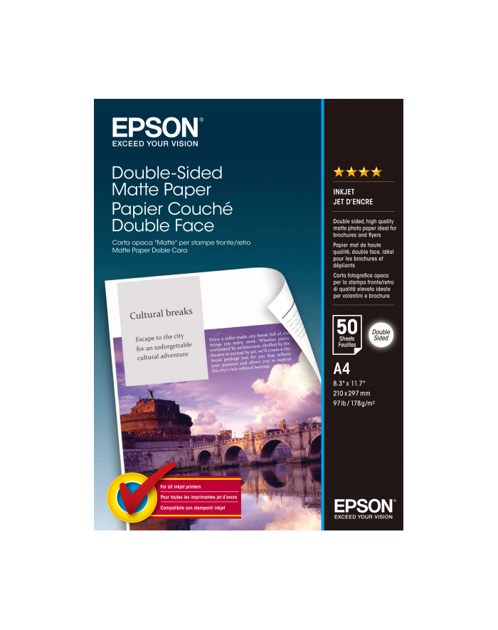 Papier Epson Double Sided Matte | 178g | A4 | 50ark główny