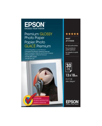Papier Epson Premium Glossy Photo | 255g | 13x18 | 30ark