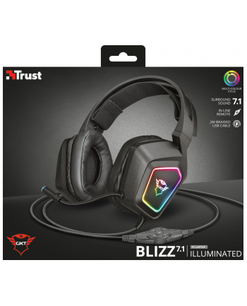 trust Słuchawki gamingowe GXT450 Blizz RGB 7.1 Surround