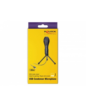 DeLOCK USB condenser microphone with table stand (black) nr 2