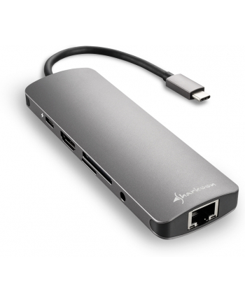 Sharkoon USB 3.0 Type C Combo Adapter - dark grey