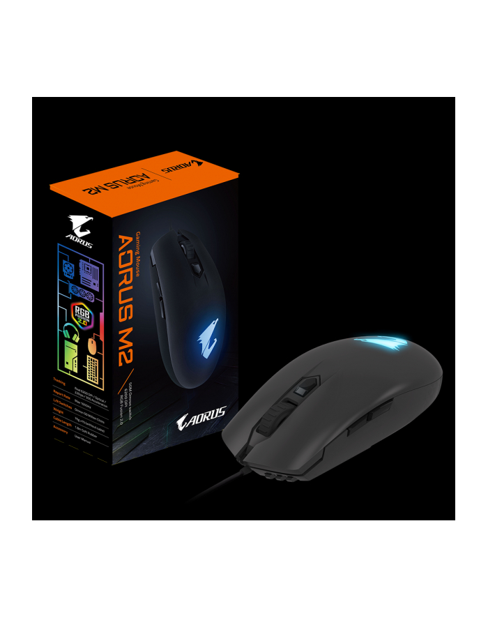 GIGABYTE AORUS M2, mouse (black (matte)) główny