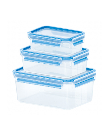 Emsa Clip & Close Food Container Set- Set of 3 - 0.55 / 1.0 / 2.3 L