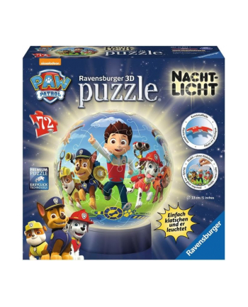 Ravensburger Puzzle Ball Night Light Paw Patrol 72 -  118427