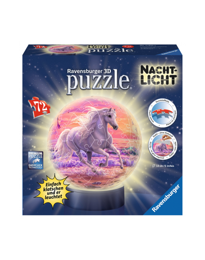 Ravensburger 3D puzzle night light horses a beach -  118434 główny