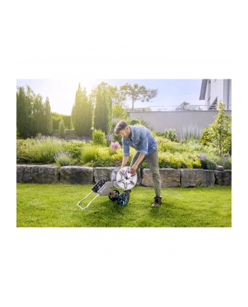 GARDENA Hose Trolley Aquaroll M Easy Set metal, hose wagon (gray / silver) nr 1