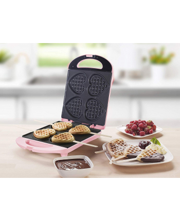 Bestron heart Waffelautomat DSW271P, waffle iron (pink)