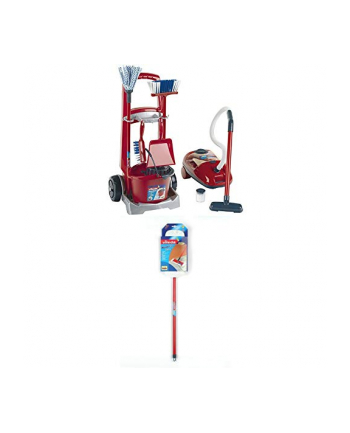 Theo Klein Vileda broom wagon & Vileda vacuum cleaner, children's home appliance (red / gray) nr 1