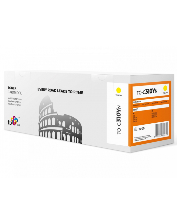 tb print Toner do OKI C310 TO-C310YN żółty 100% nowy główny