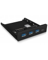 ICY BOX IB-HUB1418-i3, front panel (black, 3x USB 3.0 Type-A, 1x USB Type-C) - nr 15