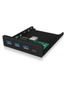 ICY BOX IB-HUB1418-i3, front panel (black, 3x USB 3.0 Type-A, 1x USB Type-C) - nr 16