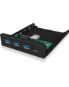 ICY BOX IB-HUB1418-i3, front panel (black, 3x USB 3.0 Type-A, 1x USB Type-C) - nr 17