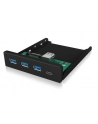 ICY BOX IB-HUB1418-i3, front panel (black, 3x USB 3.0 Type-A, 1x USB Type-C) - nr 22