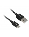 Sharkoon USB 2.0 A-B black / grey 0.5m - Aluminum + Braid - nr 2