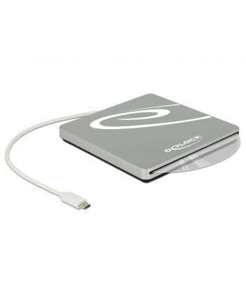 DeLOCK External enclosure for 5.25? Slot-in Slim SATA Drives 9.5 / 12.7 mm to USB Type-C plug, drive enclosure (silver) nr 2