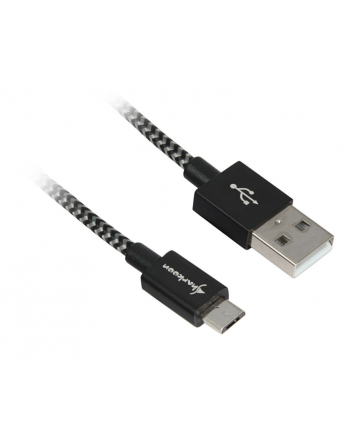 Sharkoon USB 2.0 A-B black / grey 0.5m - Aluminum + Braid