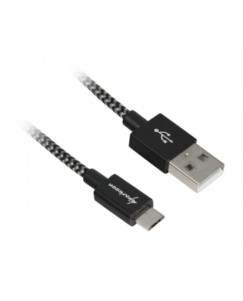 Sharkoon USB 2.0 A-B black / grey 1.0m - Aluminum + Braid