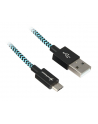 Sharkoon USB 2.0 A-B black / blue 2.0m - Aluminum + Braid - nr 3