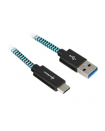 Sharkoon USB 3.1 A-C black / blue 0.5m - Aluminum + Braid