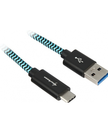 Sharkoon USB 3.1 A-C black / blue 0.5m - Aluminum + Braid