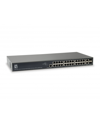 Level One GEP-2681 PoE / GE / GE / MAN / 24 - 24x PoE +, PoE Budget 185W