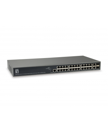 Level One GEP-2682 PoE / GE / GE / MAN / 24 - 24x PoE +, PoE Budget 370W