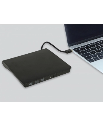 DeLOCK External enclosure for 5.25? Ultra Slim SATA drives 9.5mm to USB Type-A male, drive enclosure (black)