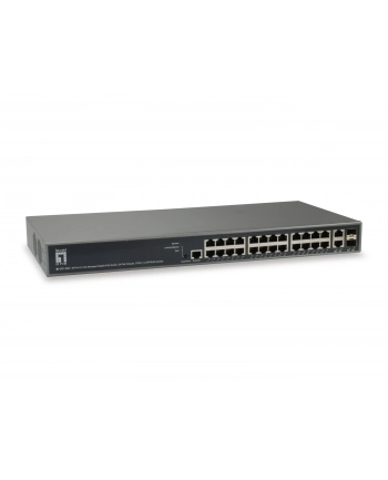 Level One GEP-2682 PoE / GE / GE / MAN / 24 - 24x PoE +, PoE Budget 370W