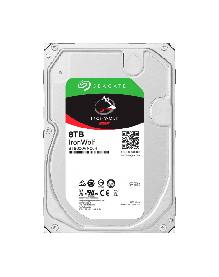 Dysk Seagate IronWolf, 3.5'', 8TB, SATA/600, 7200RPM, 256MB cache główny