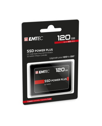 Emtec X150 SSD Power Plus 120 GB Solid State Drive (black, SATA 6 GB / s, 2.5 inches)