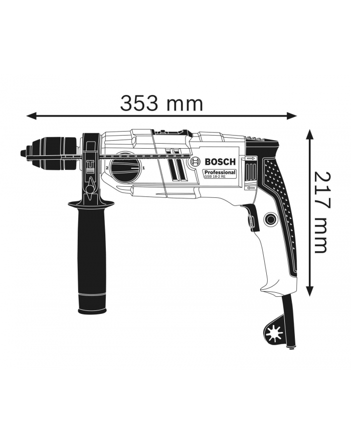 bosch siemens Wiertarka Bosch - GSB18-2RE Professional (0.601.1A2.190) główny