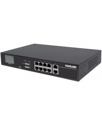 intellinet network solutions Intellinet Gigabit Switch PoE+ 8x RJ45 130W + 2x UpLink RJ45, Rack 19'', LCD