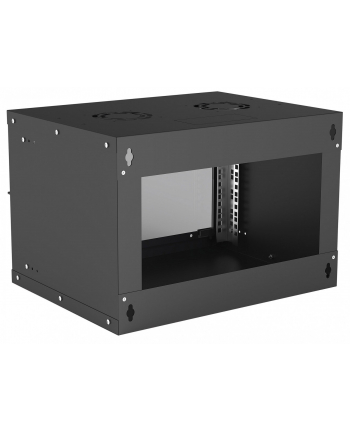 intellinet network solutions Intellinet Szafa wisząca 19'' 6U 540/400mm szklane drzwi, flat pack, czarna