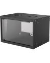 intellinet network solutions Intellinet Szafa wisząca 19'' 6U 540/400mm szklane drzwi, flat pack, czarna - nr 15