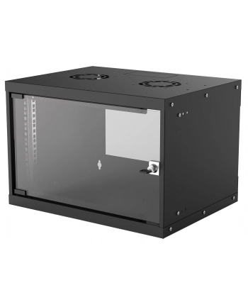 intellinet network solutions Intellinet Szafa wisząca 19'' 6U 540/400mm szklane drzwi, flat pack, czarna nr 2