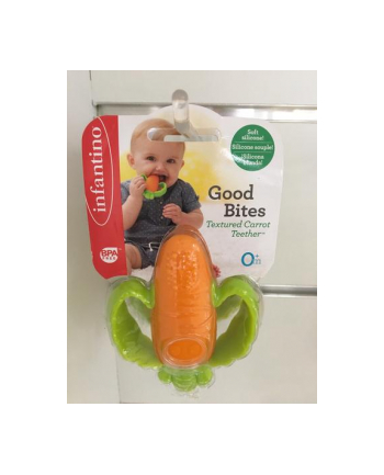 pulio Infantino 216216 Gryzaczek silikonowy, marchewka nr 1