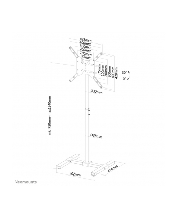 newstar Stojak podłogowy do monitora NS-FS100BLACK