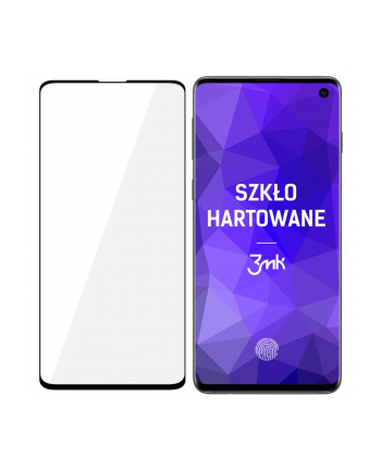 3mk Szkło hartowane HardGlass Max New Samsung G973 S10 czarny FullScreen Sensor-Dot