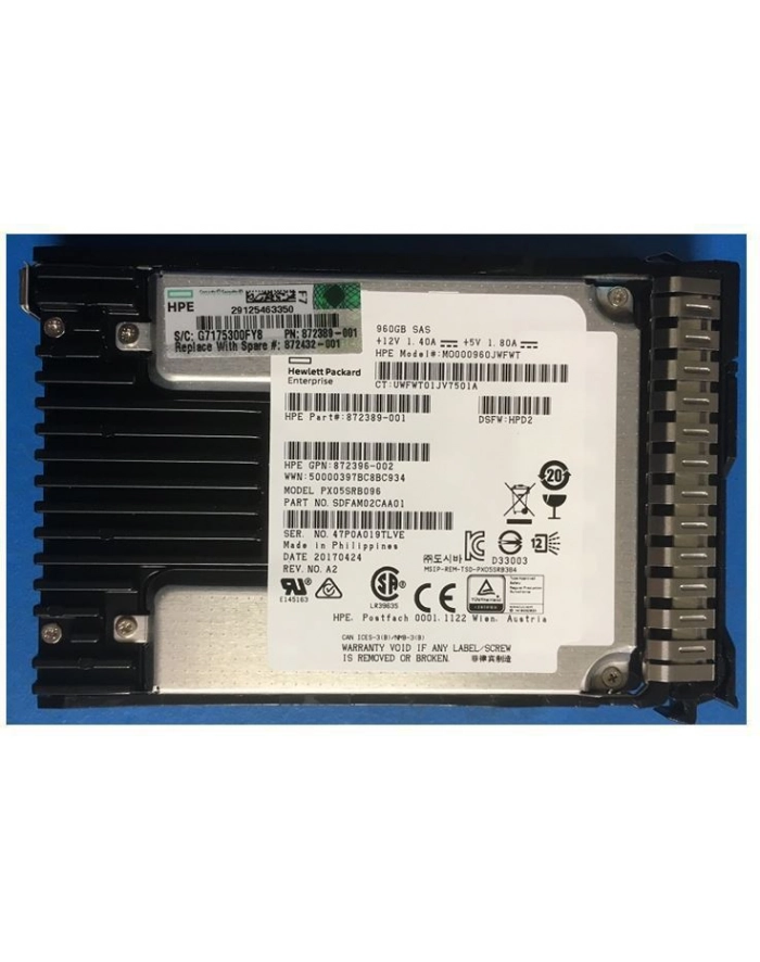 Hewlett Packard Enterprise 400GB 12G SAS SFF MU SC DS SSD główny