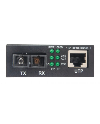 intellinet Media konwerter Gigabit PoE+  1000Base-T RJ45/1000Base-LX (SC) SM 20km nr 1