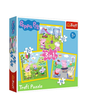 Puzzle 4w1 Wesoły dzień Peppy 34849 Trefl