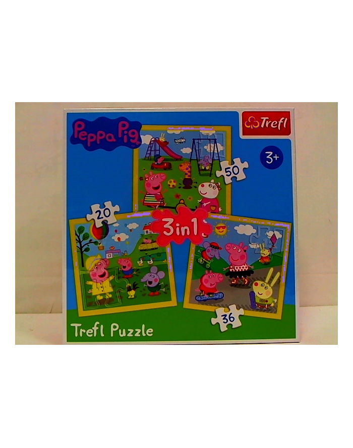 Puzzle 4w1 Wesoły dzień Peppy 34849 Trefl główny