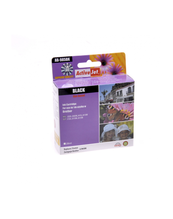 ActiveJet AB-985Bk tusz czarny do drukarki Brother (zamiennik LC985Bk) główny