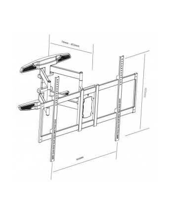 LIBOX Uchwyt do LCD/TV DUBAJ LB-450 | 32''-70'', 50kg | czarny