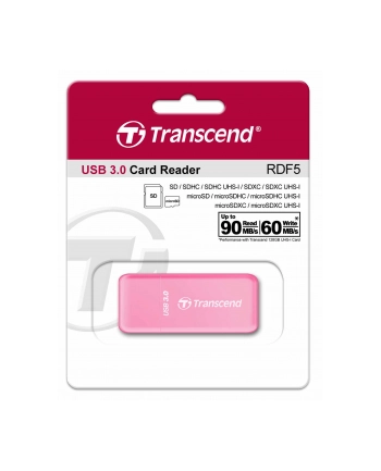 Transcend card reader USB 3.1 Gen 1 SD/microSD, pink nr 1