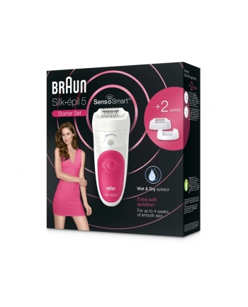 Depilator z pęsetami do ciała Braun Silk-épil SensoSmart 5-500 (kolor biały) nr 1