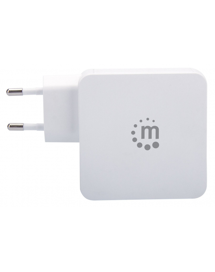 Manhattan Ładowarka Power Delivery USB-C 5V-20V do 45W USB-A 5V do 2.4A biała główny