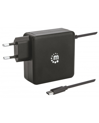 Manhattan Ładowarka Power Delivery USB-C 5V-20V do 60W USB-A 5V do 2.4A czarna